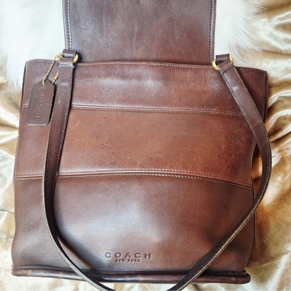 Coach Brown Vintage Leather Shoulder Bag